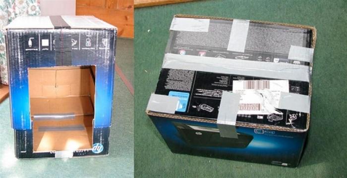 Домик для кошки из картона своими руками