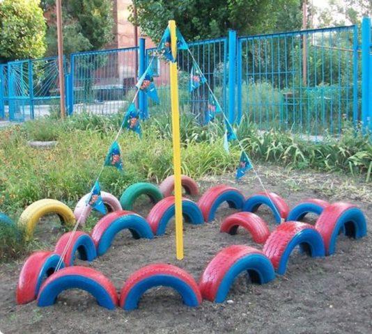 Как сделать песочницу из покрышек своими руками