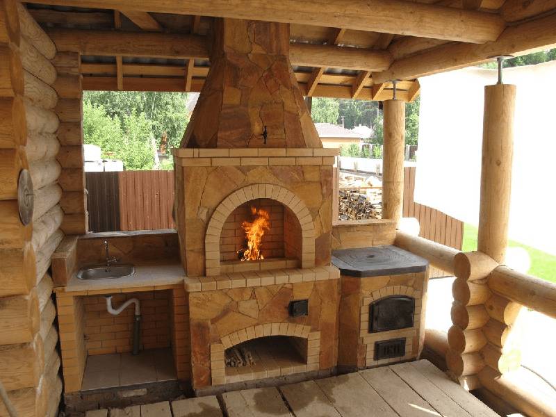 Мангал, барбекю из кирпича в беседке: как сделать, устройство