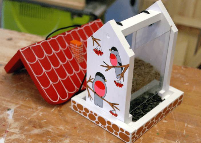 Кормушки для птиц из дерева своими руками: размеры и схемы