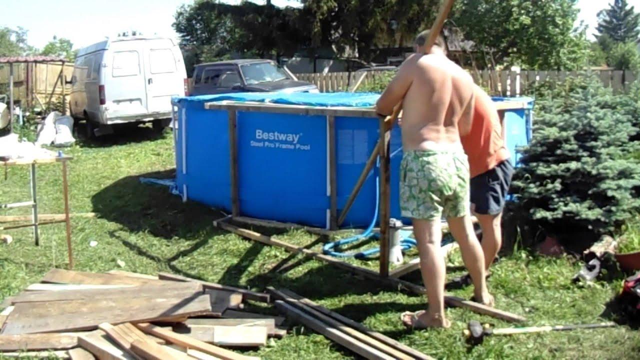 Как сделать лестницу для каркасного бассейна своими руками