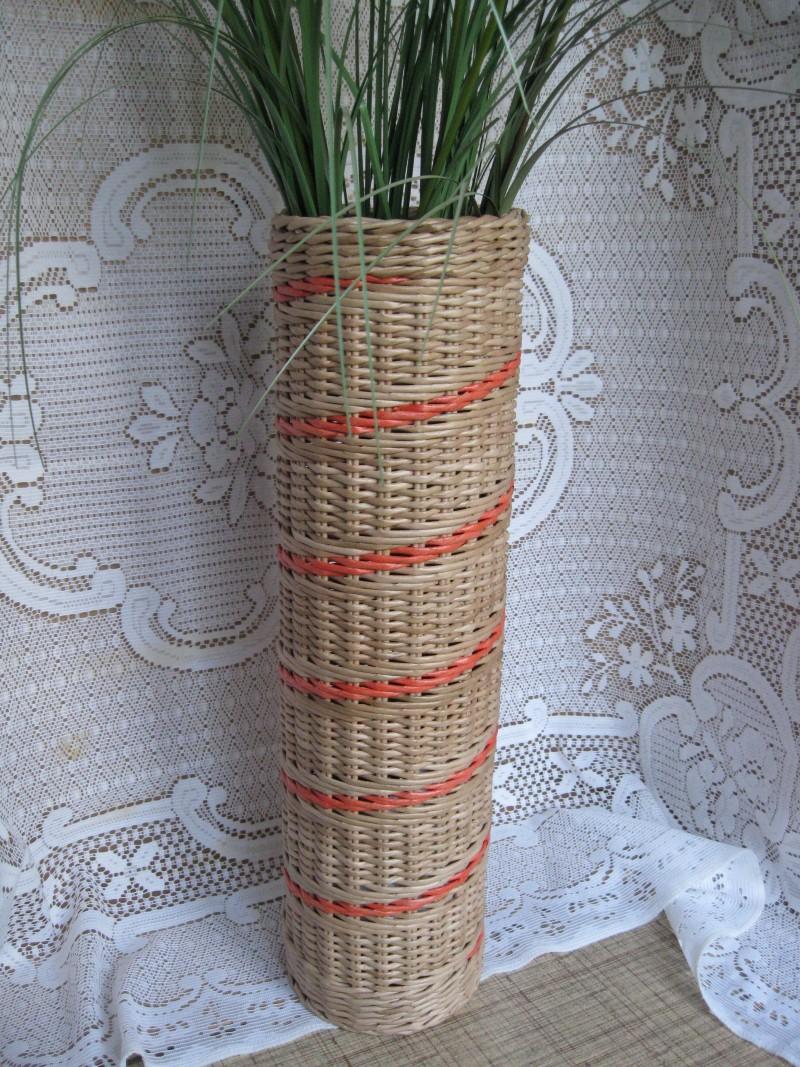 Ваза из газетных трубочек для начинающих и опытных