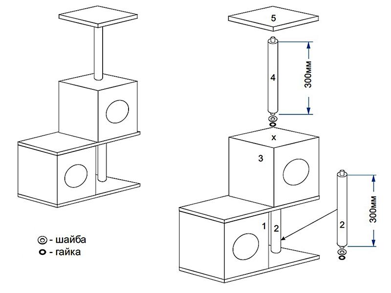 Домик из фанеры для кота своими руками: чертежи, фото и размеры