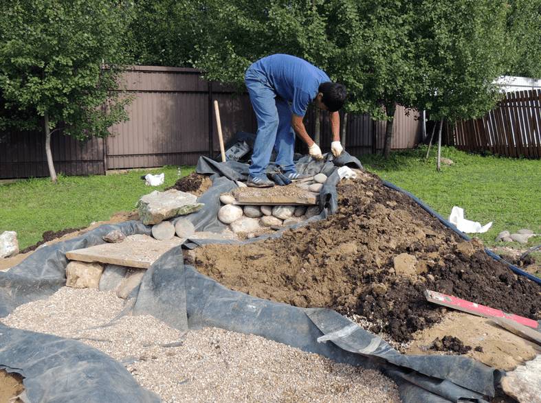 Альпийская горка с прудом своими руками: как сделать, дизайн