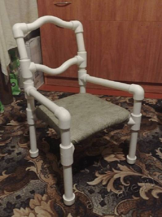 Стульчик из полипропиленовых труб своими руками