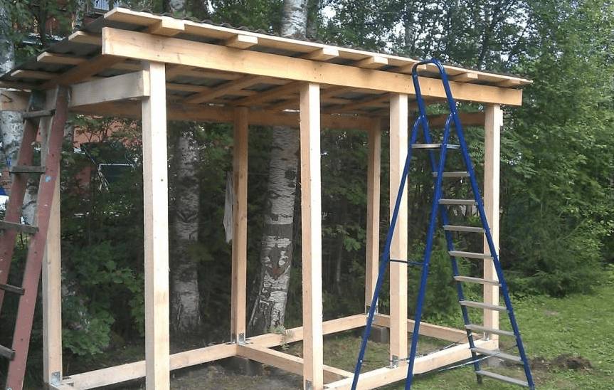 Как сделать дровник для хранения дров: как построить самому, видео