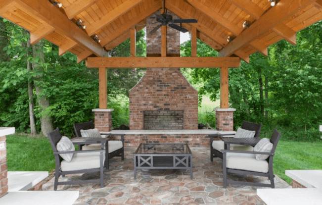 Мангал, барбекю из кирпича в беседке: как сделать, устройство