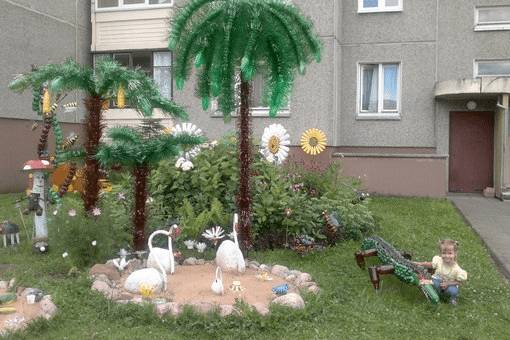 Пальма из пластиковых бутылок своими руками: фото + пошаговый мастер-класс