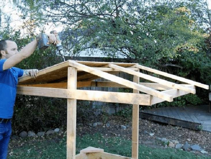 Как сделать детскую песочницу с крышей своими руками