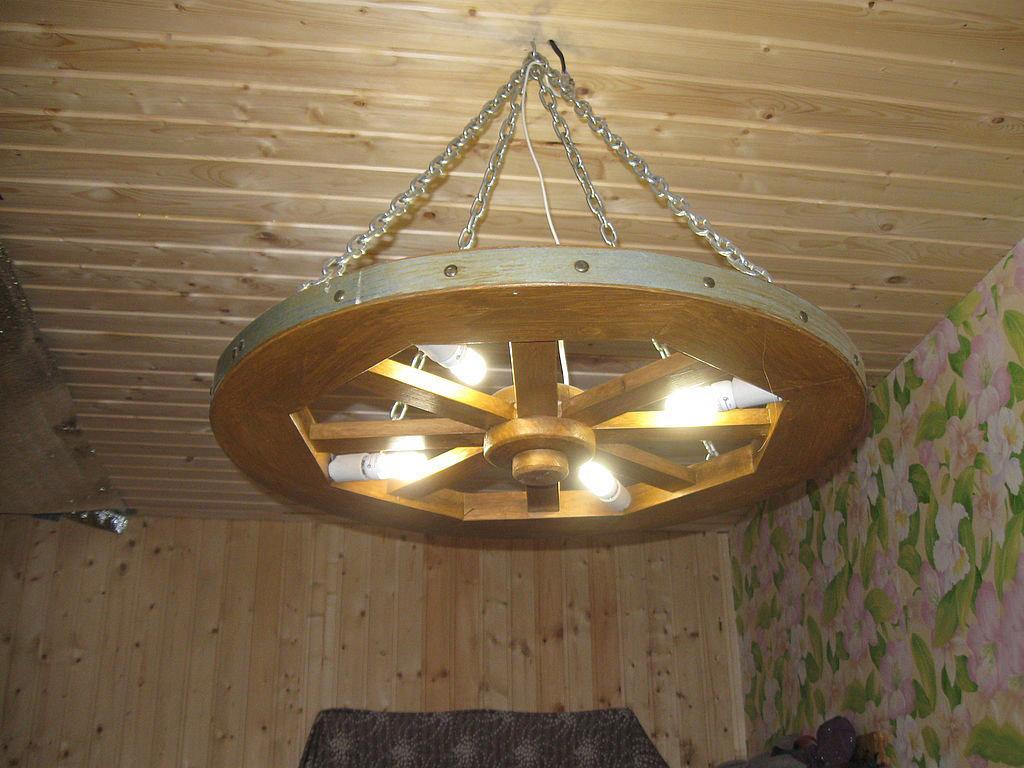 Деревянная люстра своими руками: чертежи и фото