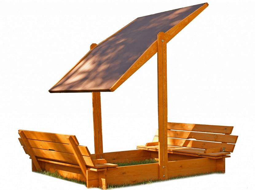 Как сделать детскую песочницу с крышей своими руками