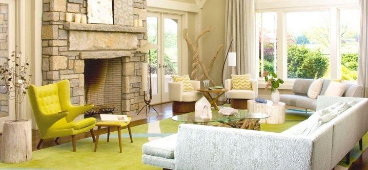 интерьер гостиной в частном доме