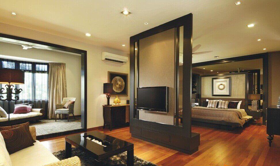 интерьер кухни гостиной в частном доме