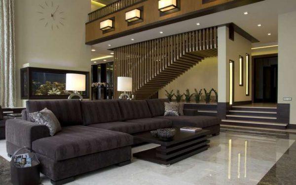 интерьер гостиной в частном доме