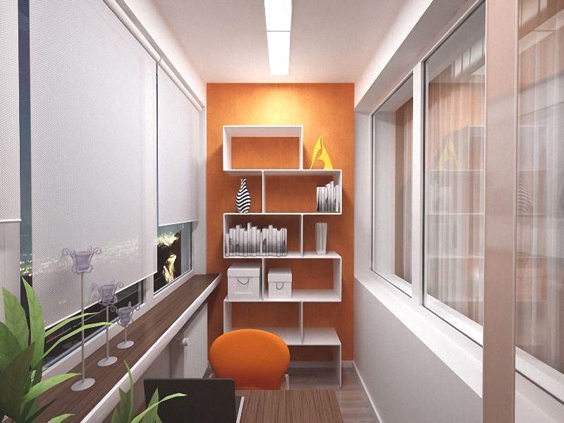 рабочее место на балконе