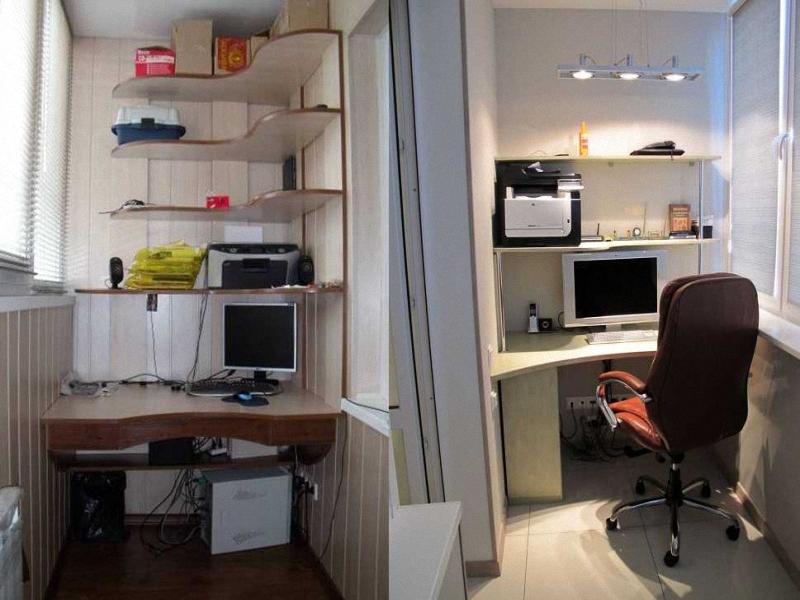 рабочее место на балконе