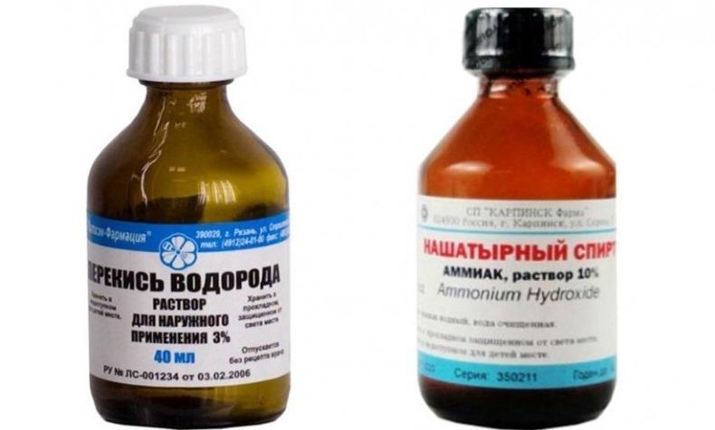 830 Удаление волос перекисью водорода и нашатырным спиртом