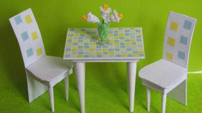 как сделать стол для кукол своими руками обеденный стол для кукол