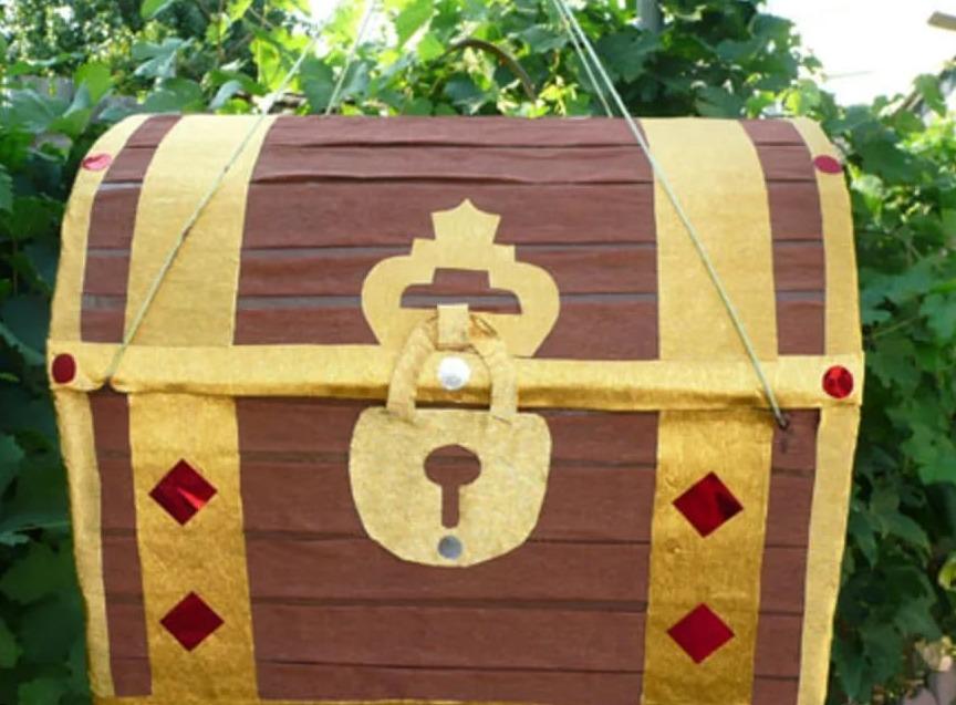 как сделать сундук из коробки своими руками (главный ключ)