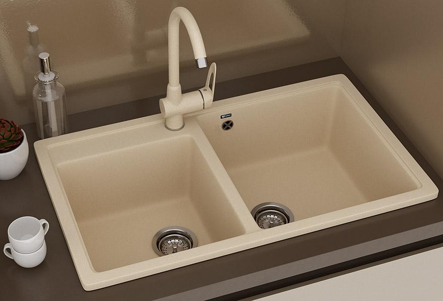 Мойка с двумя чашами интегрированная мойка из искусственного камня