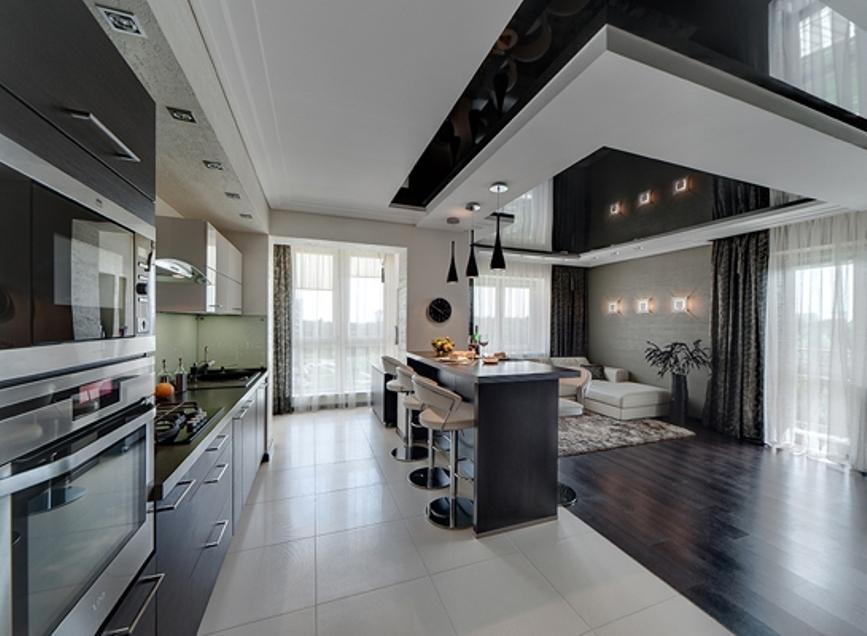 столовая-гостиная хай-тек stolovaya-gostinaya-haj-tek