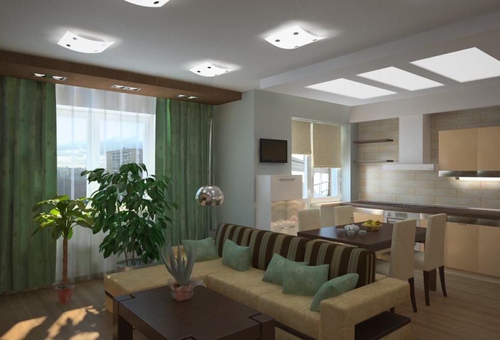 однотонная мебель в совмещенной гостиной столовой odnotonnaya-mebel'-v-sovmeshchennoj-gostinoj-stolovoj