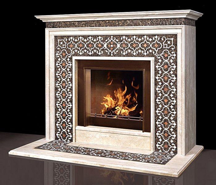 дизайн гостиной в доме с камином