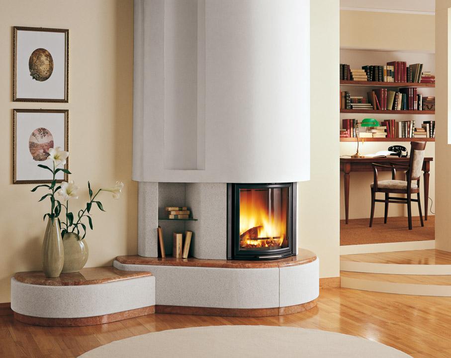 гостиная с камином в современном стиле