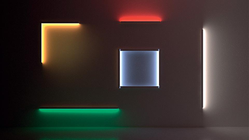 неоновый свет освещение в коридоре квартиры