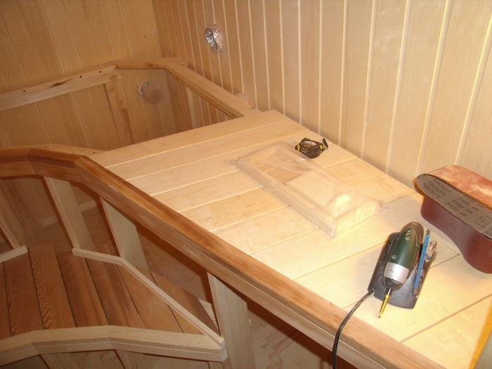 как сделать полки в парилке своими руками