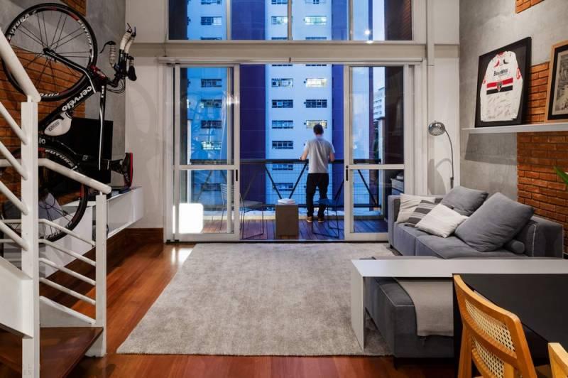 коридор в стиле лофт