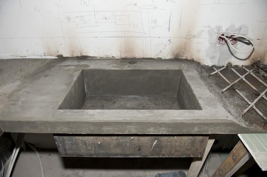 раковина из бетона