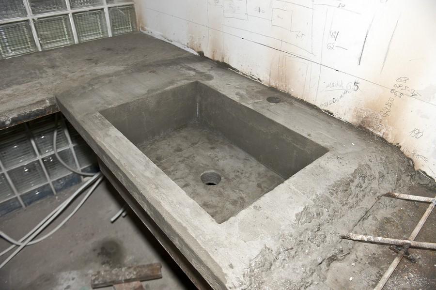 бетонная раковина