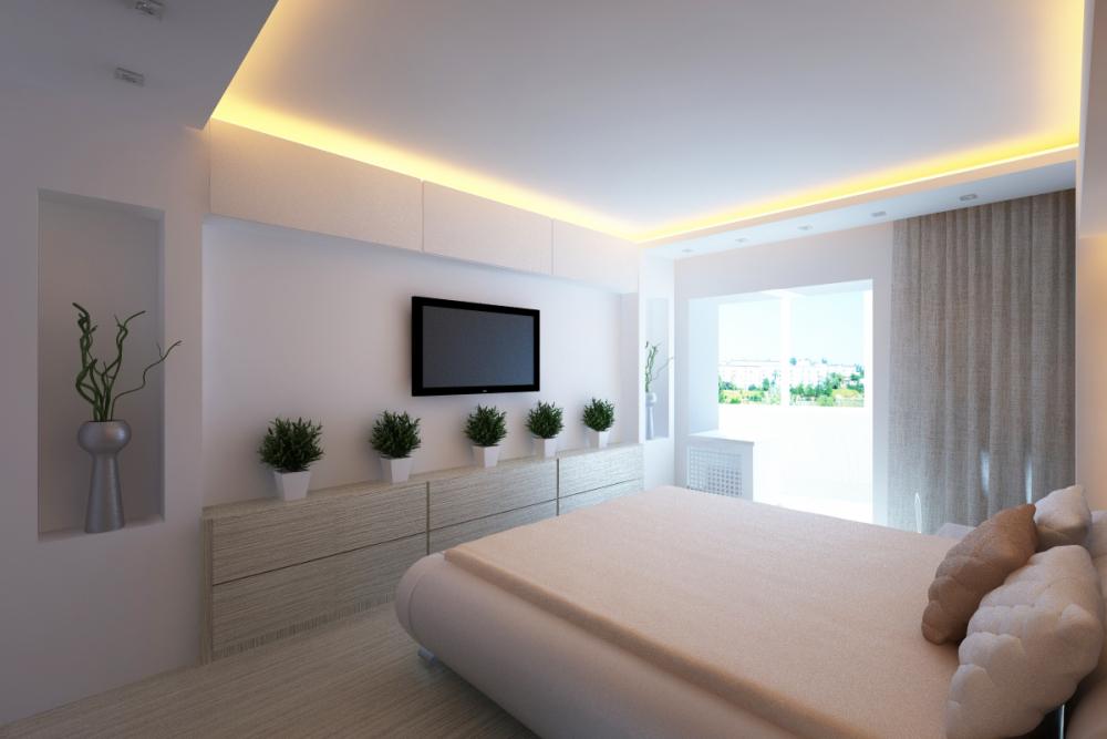 кровать в стиле минимализм