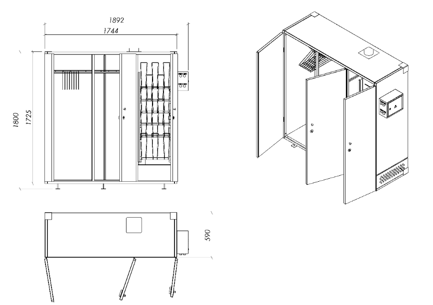 сушильный шкаф для одежды (главный ключ)
