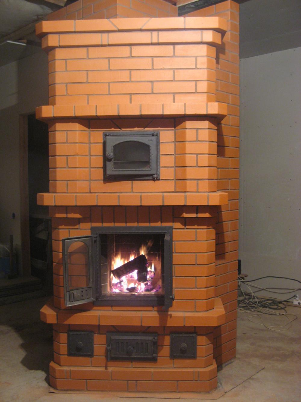 русская печь в современном интерьере