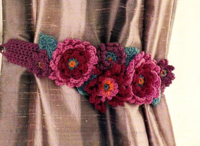 вязаные шторы крючком схемы и описания