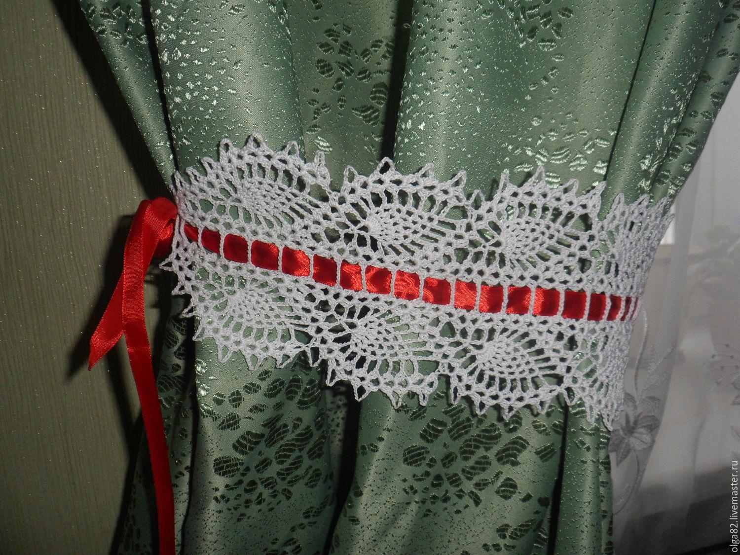 занавески крючком для кухни со схемами