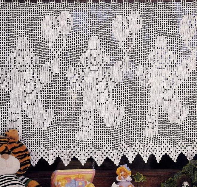 вязаные шторы