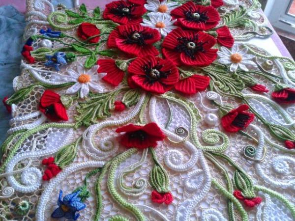 вязаные шторы