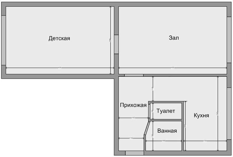 планировка хрущевки 2 комнаты варианты с размерами