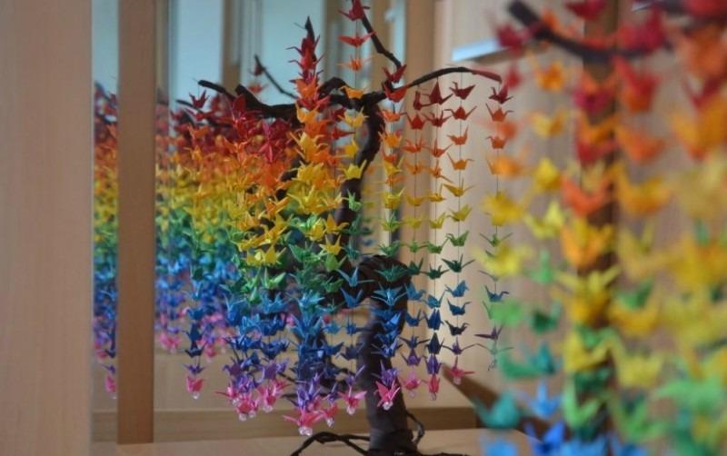 800 Аист в технике оригами - идеи для декорирования стен | Домашний hand ...